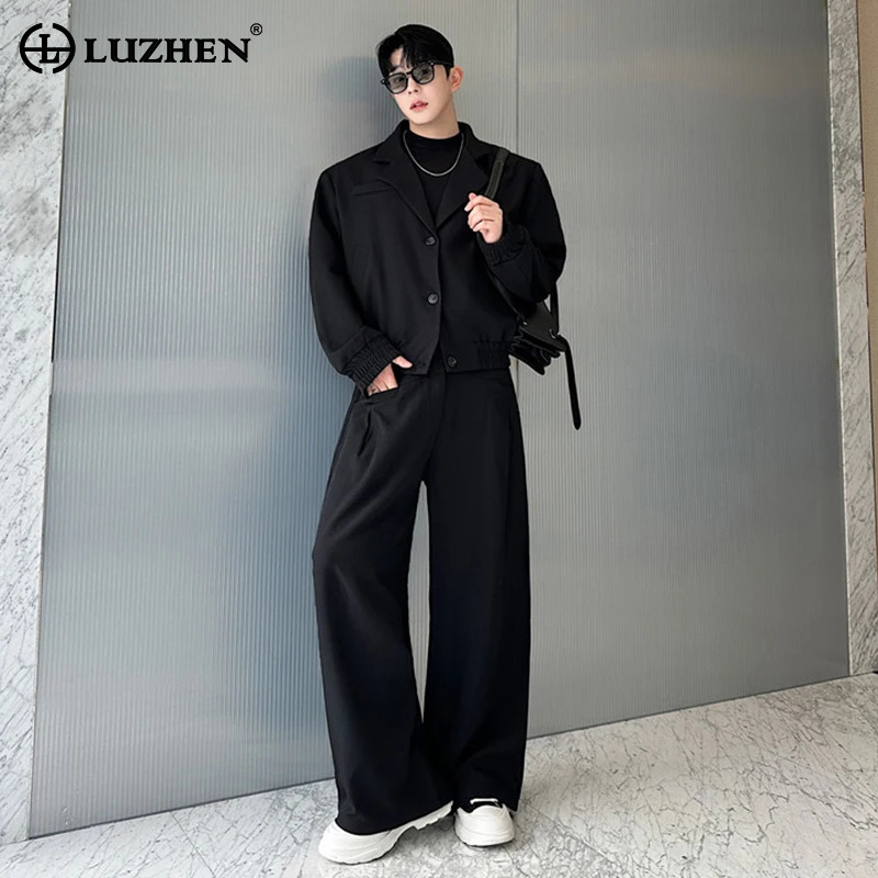 Street Fashion In China - Мужской весенний блейзер LUZHEN с воротником,