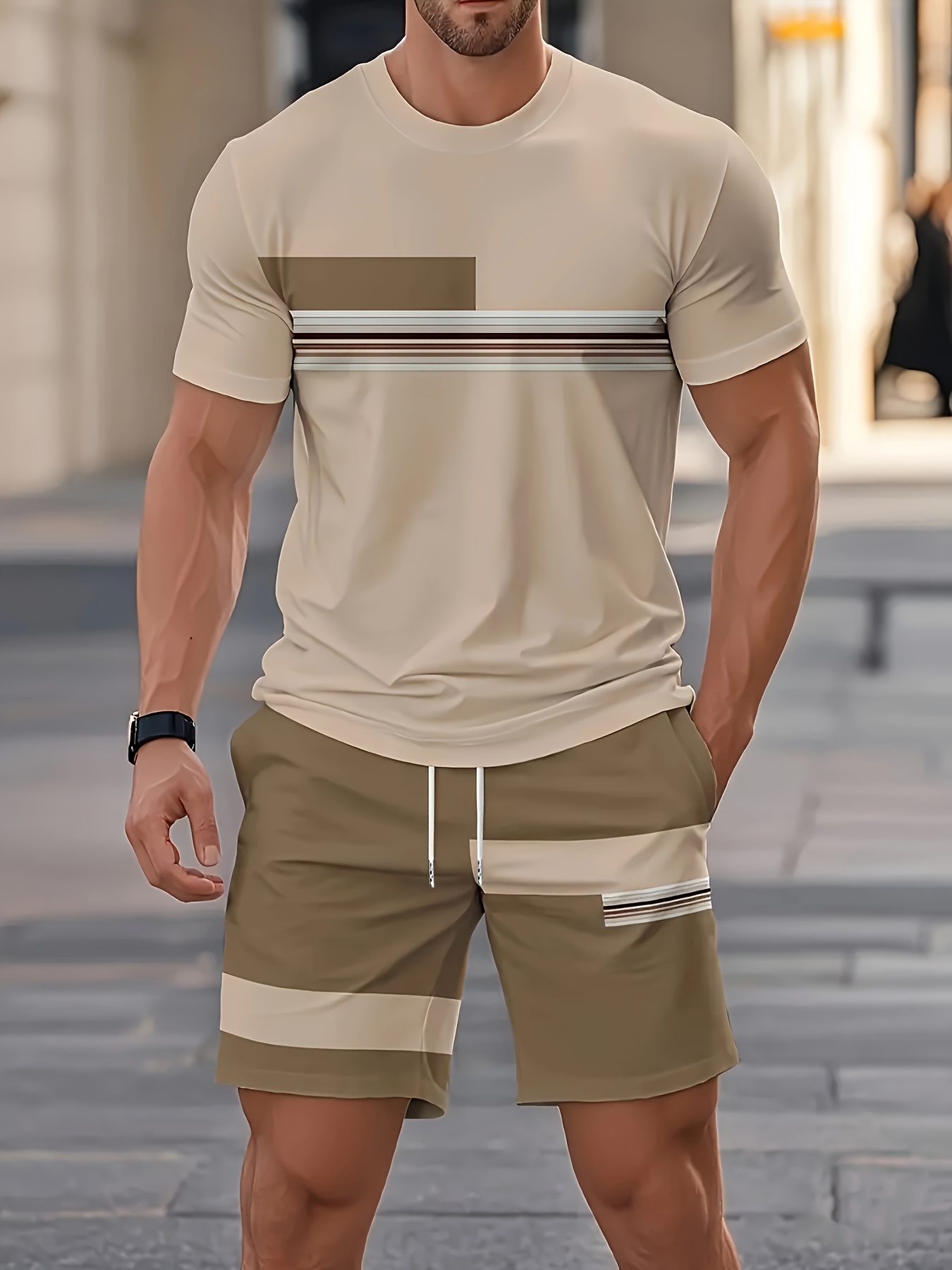 Street Fashion Outfit For Men - Летние мужские комплекты: повседневные топы с