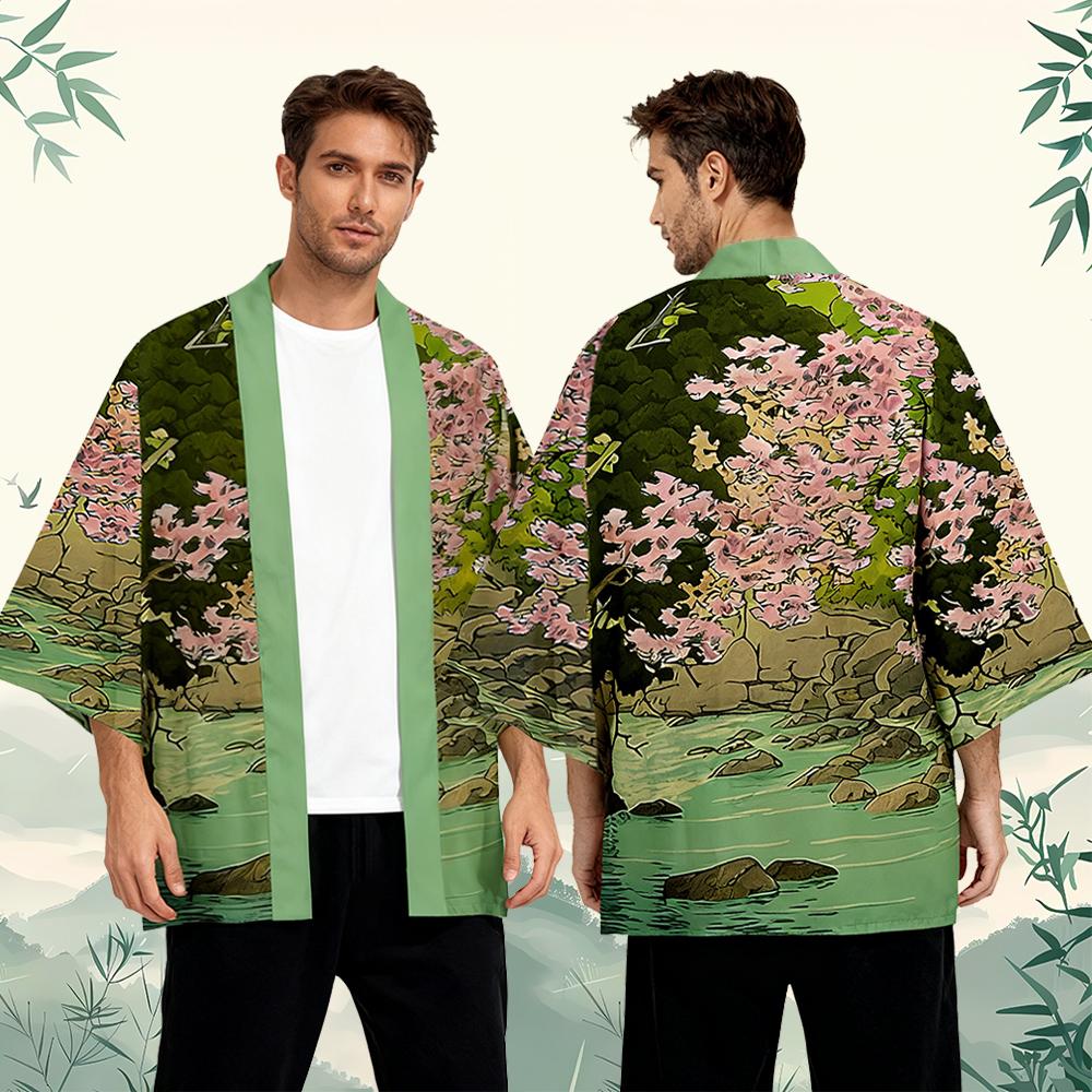 Кимоно с вишневым узором в япо – обзор и цена Street Fashion Kimono