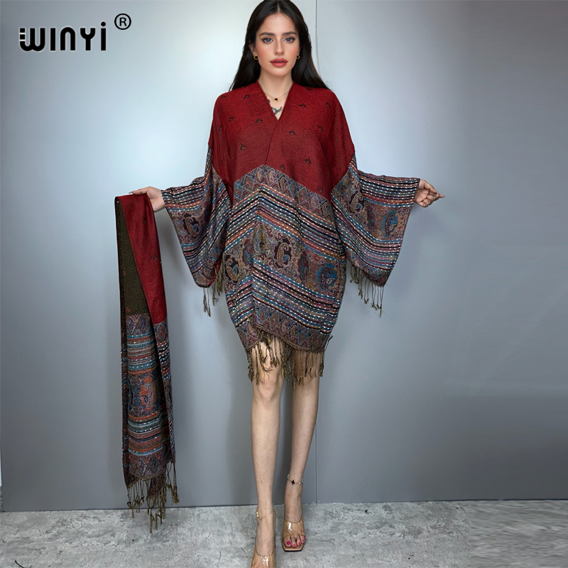 WINYI кимоно макси пальто Афри – обзор и цена Street Fashion Kimono