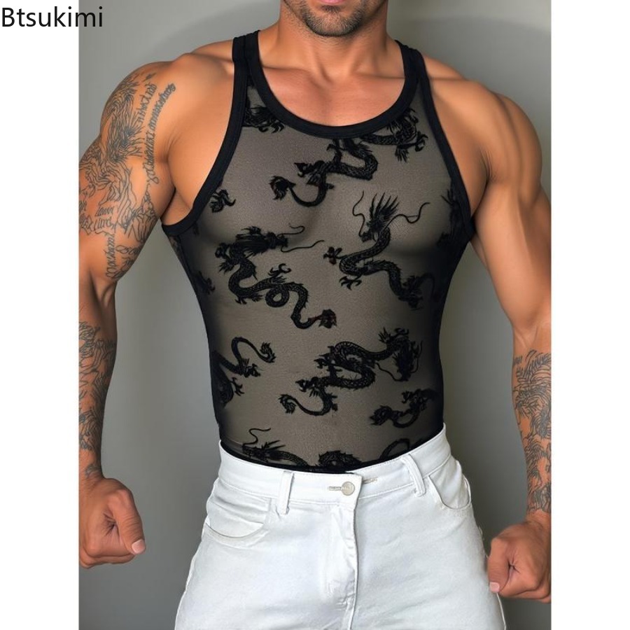 Сексуальные кружевные майки дл – обзор и цена Street Fashion Outfit For Men